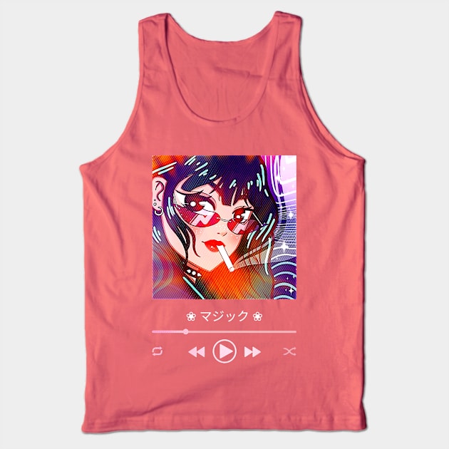 Smoking Anime Female (wearing glasses) Tank Top by PersianFMts